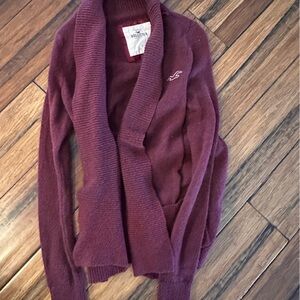 Hollister Deep Burgundy Cardigan